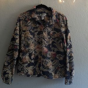 Intricate Design Button Down Jacket